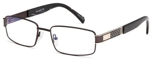 Mens Modern Thin Framed Prescription Rxable Optical Glasses w  Grain Design in Matte Gunmetal