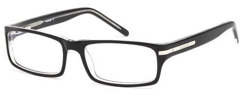 Mens 80s Retro Thick Rimmed Prescription Rxable Optical Glasses in Black