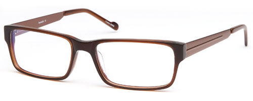 Mens Squared Thick Rimmed Prescription Rxable Optical Glasses in Brown