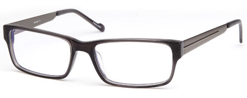 Mens Squared Thick Rimmed Prescription Rxable Optical Glasses in Gunmetal