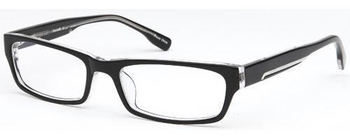 Mens Throwback Rimmed Prescription Rxable Optical Glasses in Black