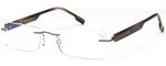 Mens Compression Mounted Prescription Rxable Optical Glasses in Brown