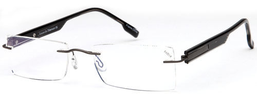 Mens Compression Mounted Prescription Rxable Optical Glasses in Gunmetal
