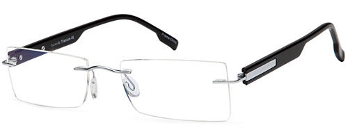 Mens Compression Mounted Prescription Rxable Optical Glasses in Silver