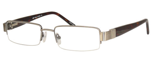 Mens Sophisticated Half Rimmed Prescription Rxable Optical Glasses in GAS