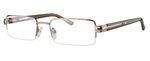 Mens Styling Half Rimmed Prescription Rxable Optical Glasses in Brown