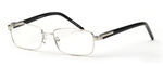 Mens Professional Prescription Rxable Optical Glasses w Spring in Silver