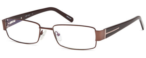 Mens Thin Framed Prescription Rxable Optical Glasses w Side Bars in Black