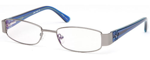 Womens Thin Framed Jazzy Prescription Glasses in Matte Gunmetal