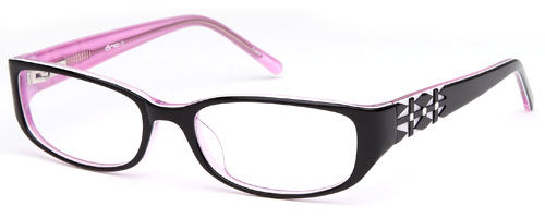 Womens Two Toned Elegant Prescription Glasses in Light Purple and Black