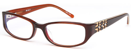 Womens Two Toned Elegant Prescription Glasses in Light Brown and Brown