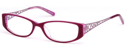 Womens Professional Swirly Wired Prescription Glasses in Purple
