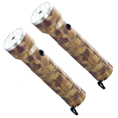 Set of 2 Whetstone&#8482; 15 LED Camping Flashlight with Laser