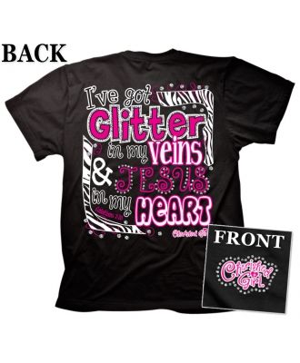 I've got Glitter in my Veins and Jesus in my Heart - Tee