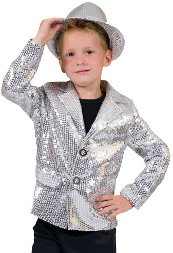 Disco Jacket Silver Child Large