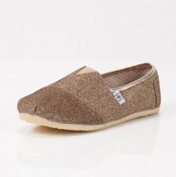 Women's Casual Shoe- Gold Glitter Case Pack 12