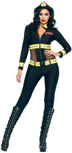 Women's Costume: Red Blaze Firefighter- Small