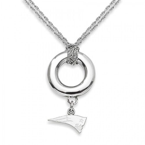 New England Patriots Pendant Necklace in Sterling Silver - Spring Ring
