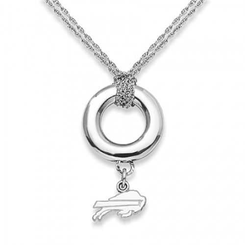 Buffalo Bills Pendant Necklace in Sterling Silver - Spring Ring - Spectacular
