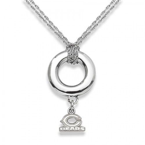 Chicago Bears Pendant Necklace in Sterling Silver - Spring Ring - Superb - Women