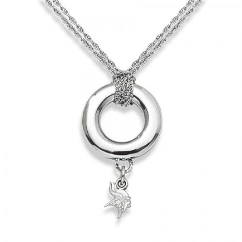 Minnesota Vikings Pendant Necklace in Sterling Silver - Spring Ring - Excellent