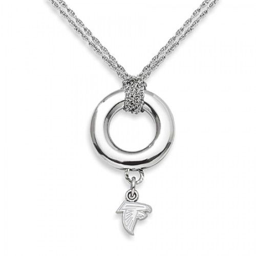 Atlanta Falcons Pendant Necklace in Sterling Silver - Spring Ring - Stylish