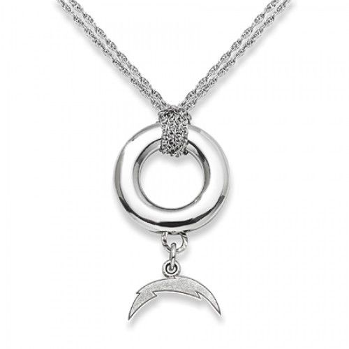 San Diego Chargers Pendant Necklace in Sterling Silver - Spring Ring - Striking