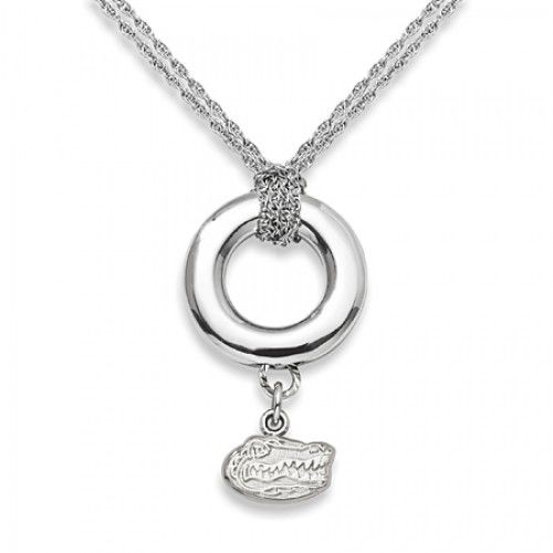 University of Florida Gators Pendant Necklace in Sterling Silver - Spring Ring
