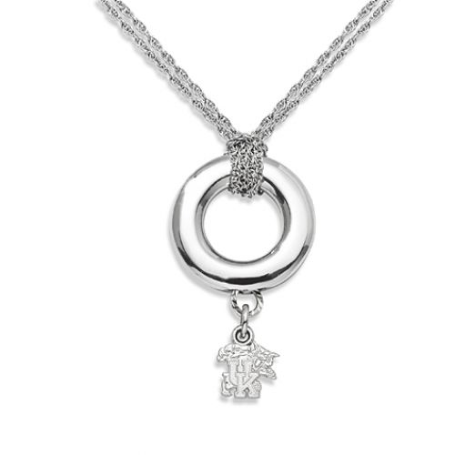 University of Kentucky Wildcats Pendant Necklace in Sterling Silver -Spring Ring
