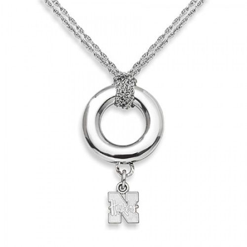 N Huskers Pendant Necklace in Sterling Silver - University of Nebraska