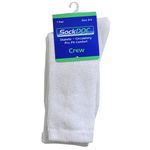 SockDoc Diabetic Crew Sock White 9-11 Case Pack 12