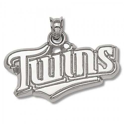 10k White Gold Mlb Minnesota Twins Pendant 2012 ""Twins"" Wordmark