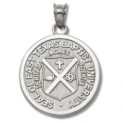 10k White Gold Ncaa East Texas Baptist University Tigers Pendant School Seal