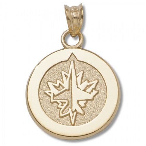 10k Yellow Gold Nhl Winnipeg Jets Pendant Primary Logo