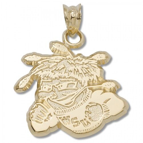 10k Yellow Gold Ncaa Wichita State University Shockers Pendant Mascot