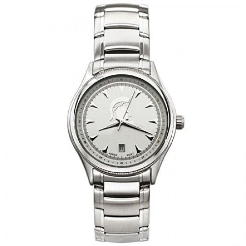 Men'S Spartans Logo Michigan State University Watch in Stainless Steel