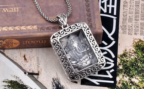 Standard .925 Thai Silver Pendant of Luck Symbolism Jewelry for Men (w/ NECKLACE)