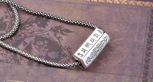 .925 Standard Thai Silver Pendant for Men's Fashion Cursed Word Buddhist Jewelry (w/ PENDANT)