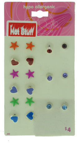 Hot Stuff"" Department Store 9 Per Card Earring Se Case Pack 120