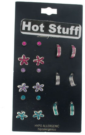 Hot Stuff"" Department Store 9 Per Card Earring Set Case Pack 120