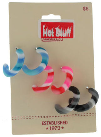 Hot Stuff"" Department Store 3 Per Card Earring Set Case Pack 120