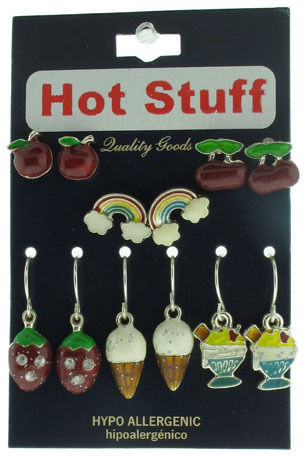 Hot Stuff"" Department Store 6 Per Card Earring Set Case Pack 120