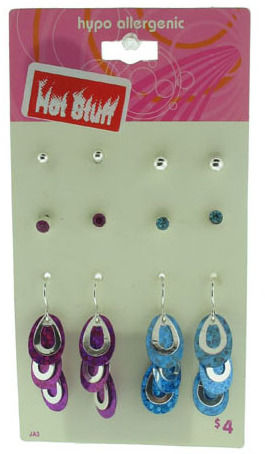 Hot Stuff"" Department Store 6 Per Card Earring Set Case Pack 120