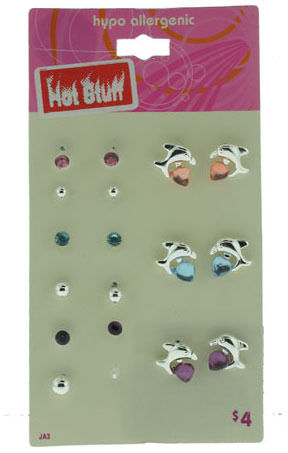 Hot Stuff"" Department Store 9 Per Card Earring Set Case Pack 120