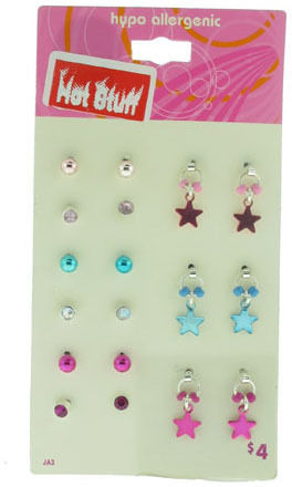 Hot Stuff"" Department Store 9 Per Card Earring Set Case Pack 120