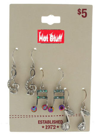 Hot Stuff"" Department Store 3 Per Card Earring Set Case Pack 120