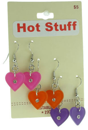 Hot Stuff"" Department Store 3 Per Card Earring Set Case Pack 120