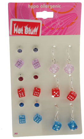 Hot Stuff"" Department Store 9 Per Card Earring Set Case Pack 120