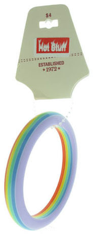 Hot Stuff"" Department Store Rainbow Bangle Bracelets Case Pack 120