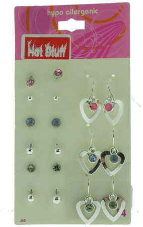 Hot Stuff"" Department Store 9 Per Card Earring Set Case Pack 120